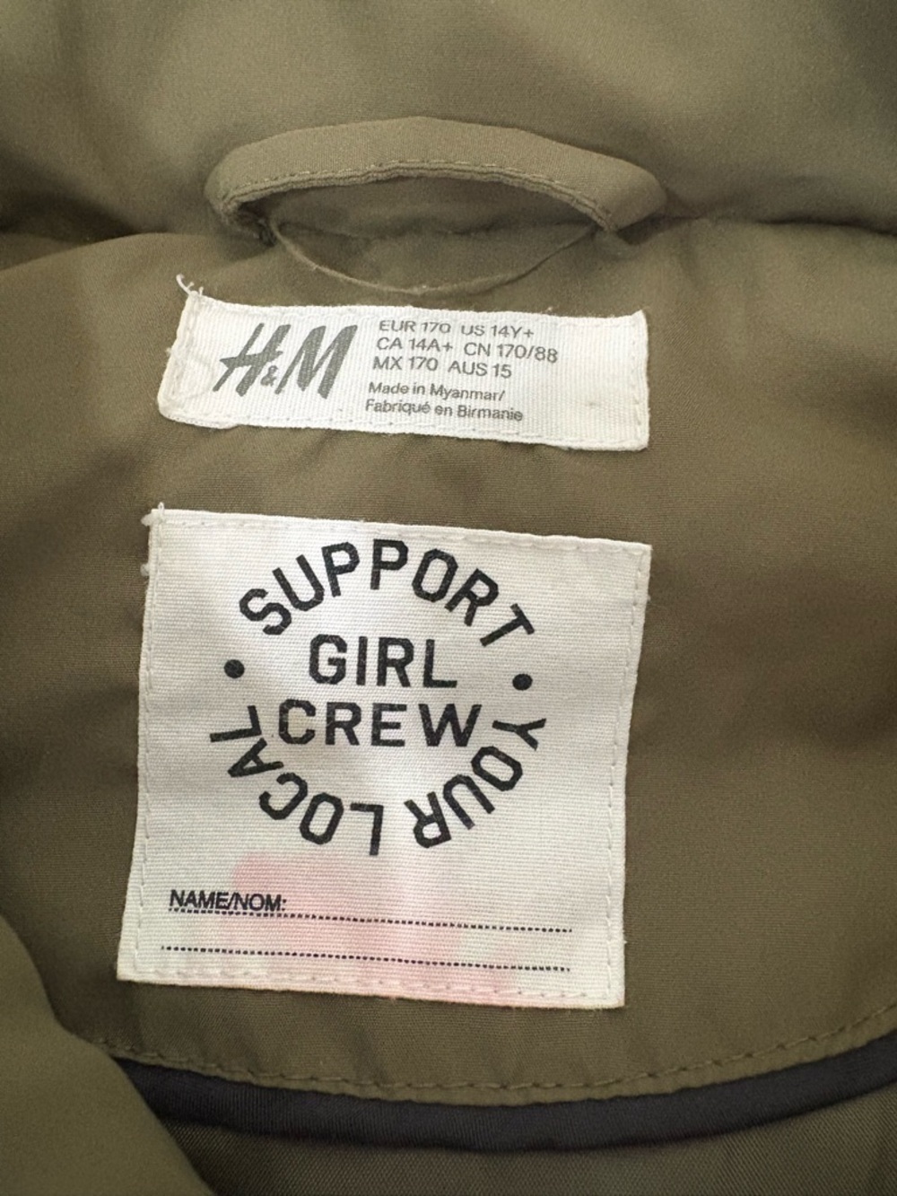 H&M Olive Green Puffer Vest - Women - Picture 3 of 7